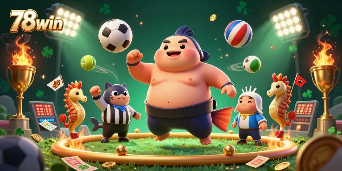 Experience the excitement of winning at 78win with dynamic gambling elements and engaging characters.