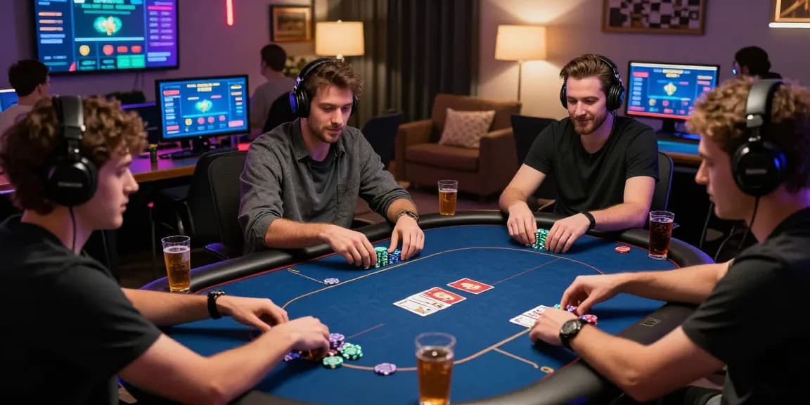 Experience Game Poker Uang Asli Dominobet with players immersed in a virtual game.