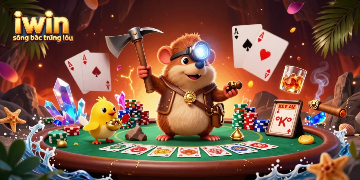 Engage with iwin sòng bạc thượng lưu in a vibrant scene featuring exciting poker gameplay.