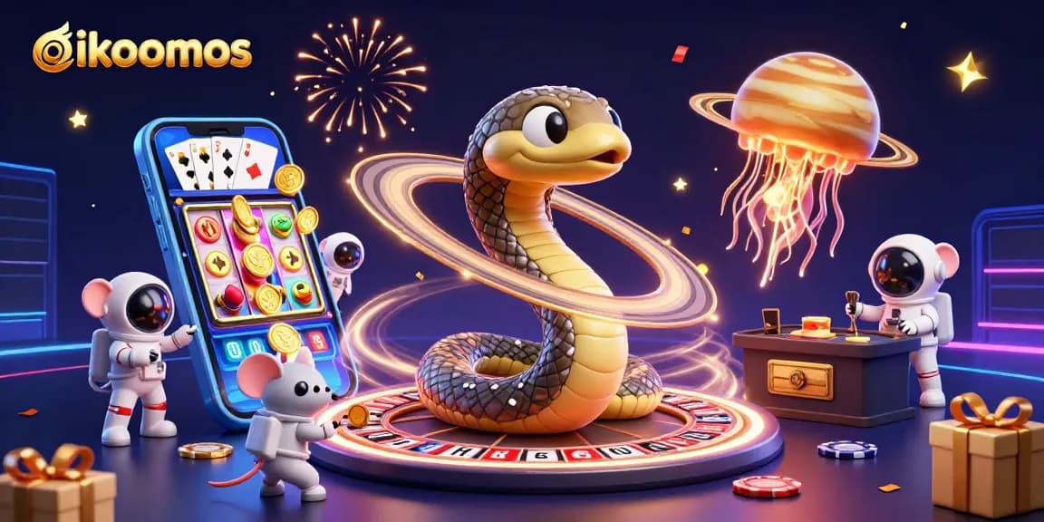 Play exciting casino games with oikonomos as unique astronaut mice bet on cosmic roulette wheels.
