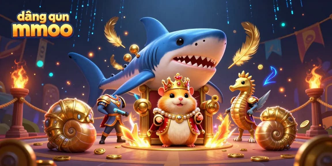 Engage in thrilling moments with đăng nhập mmoo, featuring a golden hamster king and dynamic casino elements.