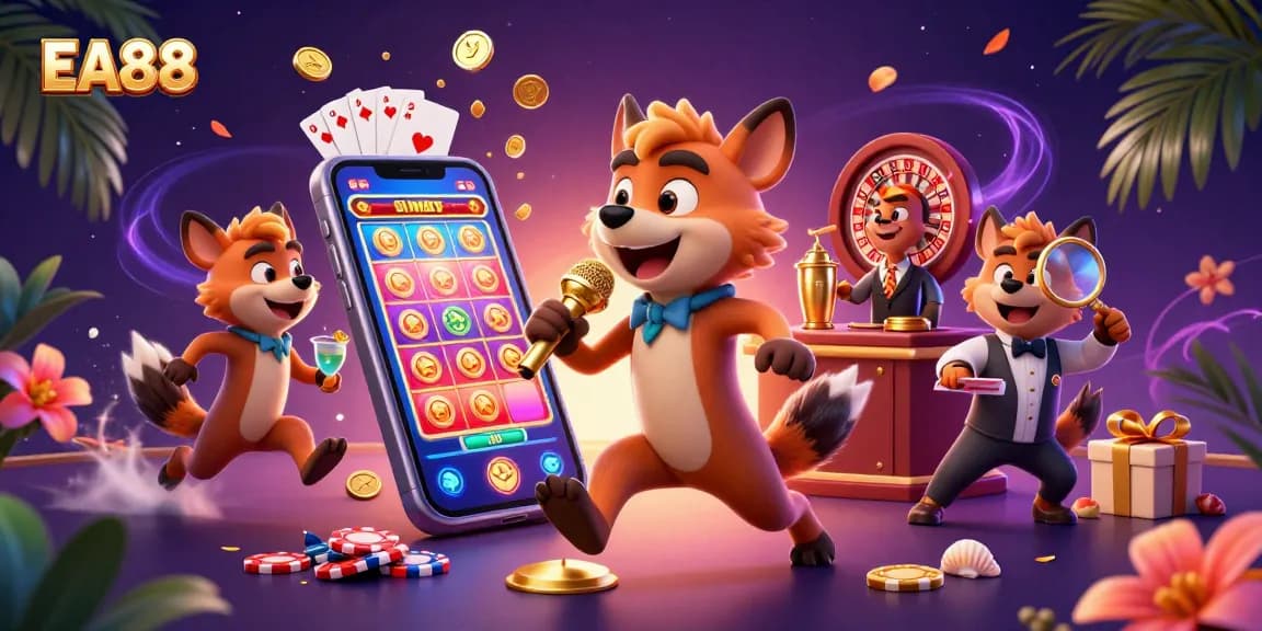Engage with the energetic EA88 comedy casino club featuring hyenas in action.