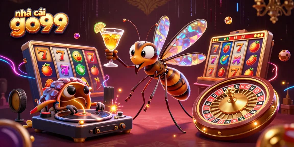Experience vibrant gaming with nhà cái go99’s dynamic casino mascot and exciting slot elements.