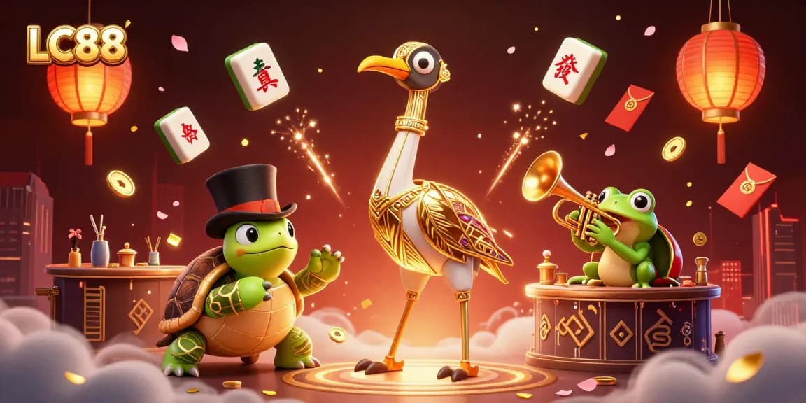 Experience thrilling gameplay at LC88 with vibrant 3D characters in a lively casino setting.