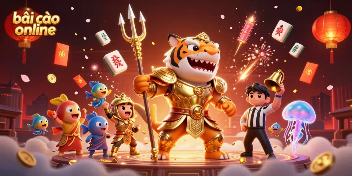 Experience thrilling bài cào online action with dynamic elements and vibrant characters in this immersive scene.