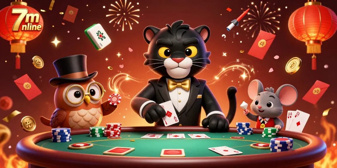 Engage with the excitement of 7m online gaming through dynamic casino action featuring unique characters.
