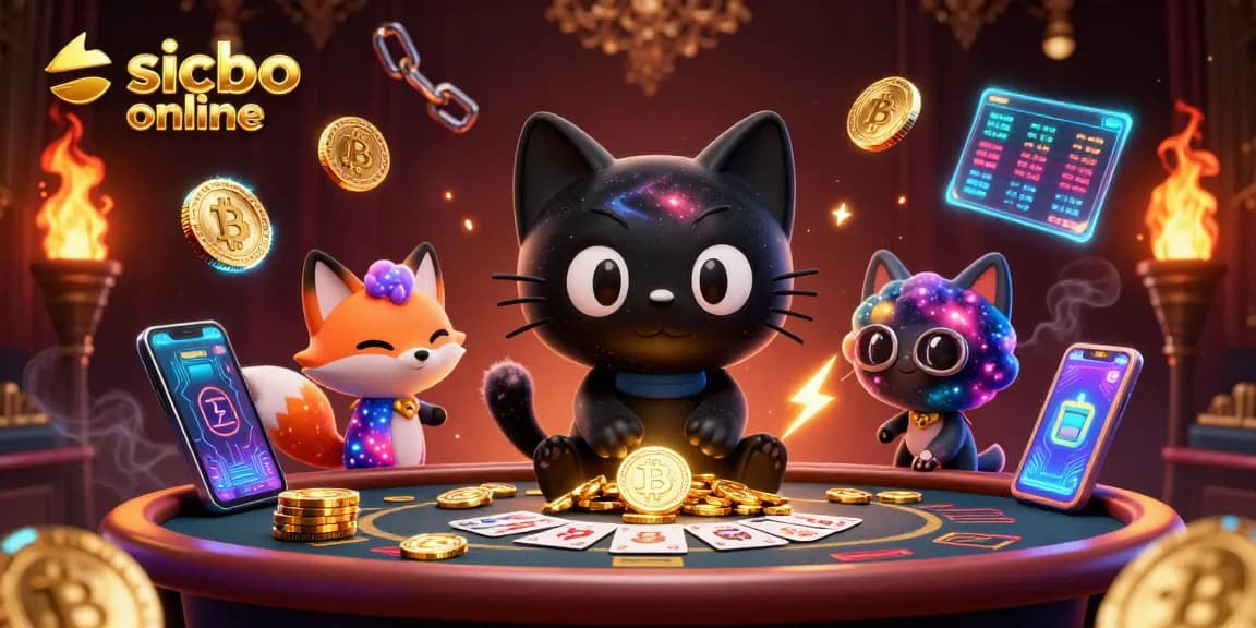 Win big with Sicbo online by predicting dice outcomes in a vibrant casino scene.