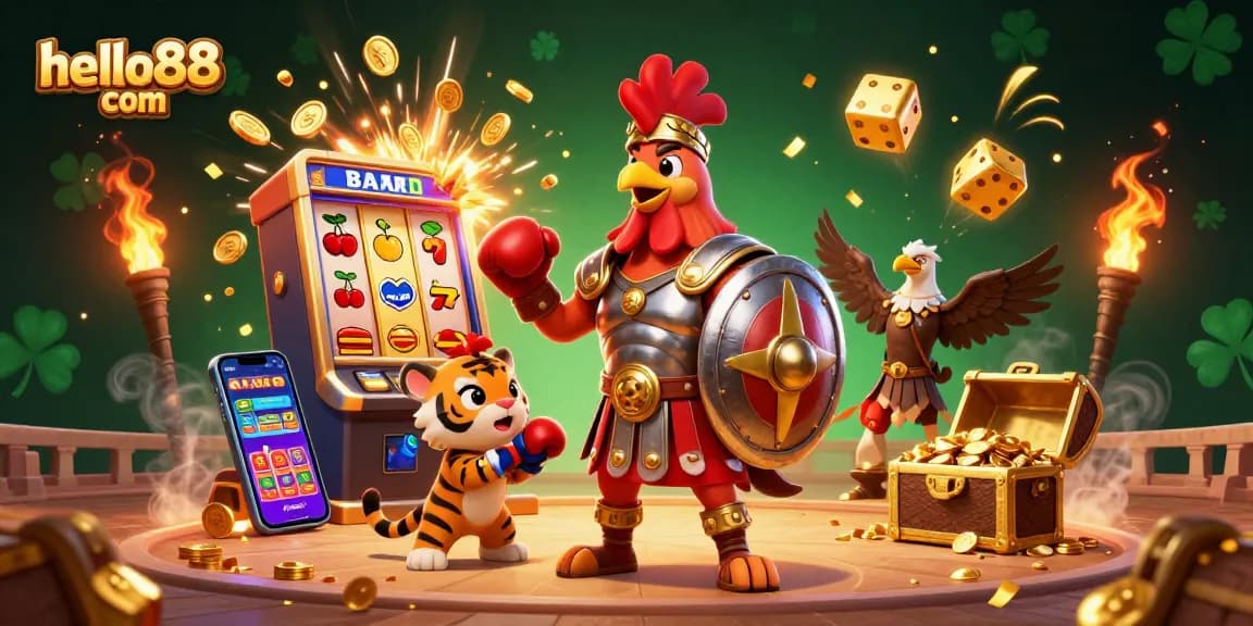 Experience excitement at hello88 com with dynamic slot machines and casino games in a vibrant scene.