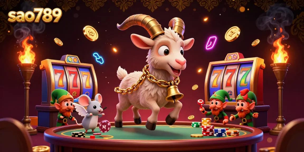 sao789 casino excitement with animated characters in a vibrant gaming atmosphere.
