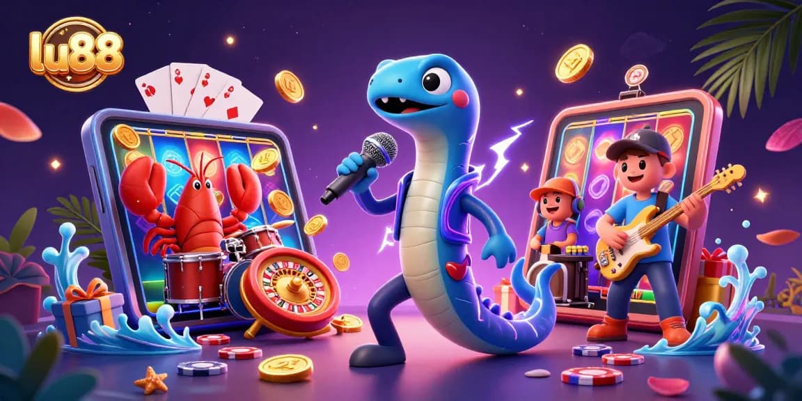 Engage with lu88's thrilling underwater casino experience featuring a lively DJ eels performance.