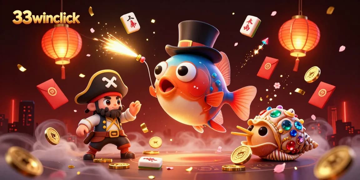 Engage with 33winclick's thrilling casino experience, featuring vibrant characters and dynamic game elements.