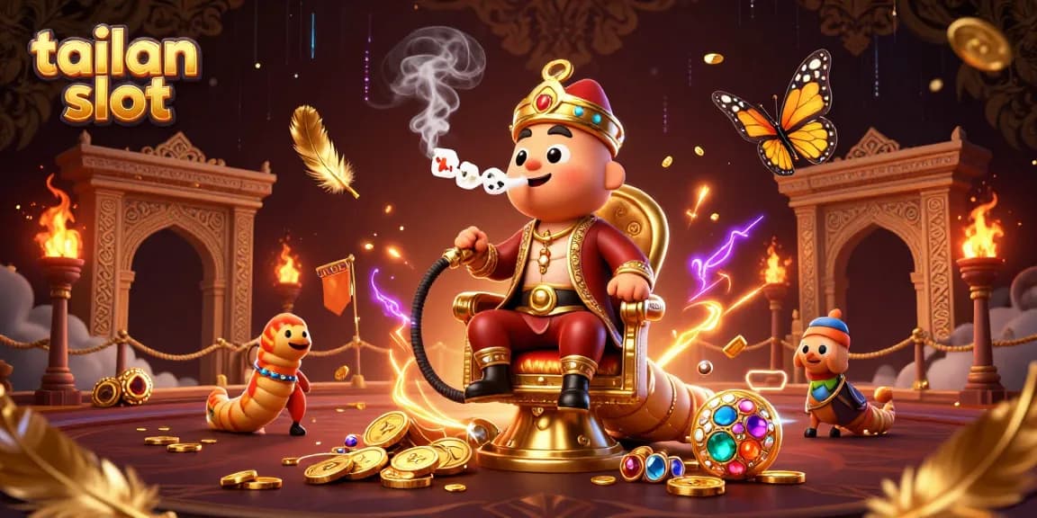 Engage with tailan slot's vibrant gaming scene featuring dynamic characters and lavish casino elements.
