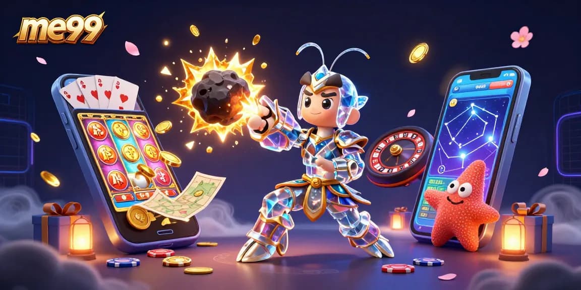 Experience vibrant wins with me99, featuring dynamic gaming elements and action-packed characters.