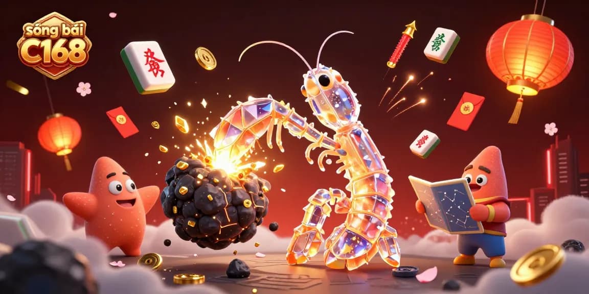 Experience the thrill of sòng bài trực tuyến C168 with dynamic 3D casino elements and vibrant characters.