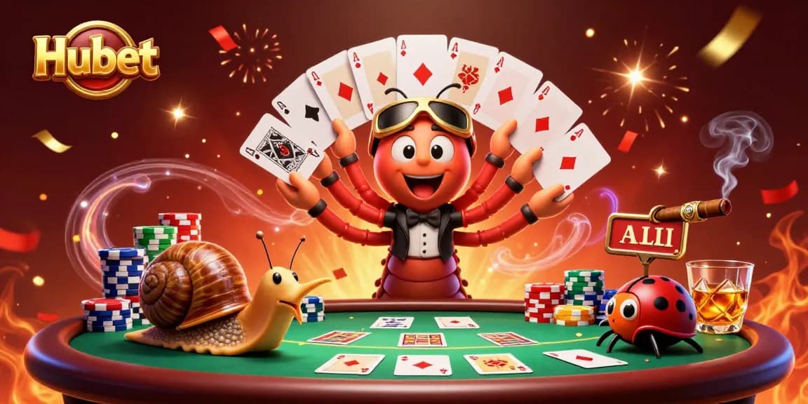 Experience thrilling gaming at Hubet with vibrant characters and dynamic casino elements.