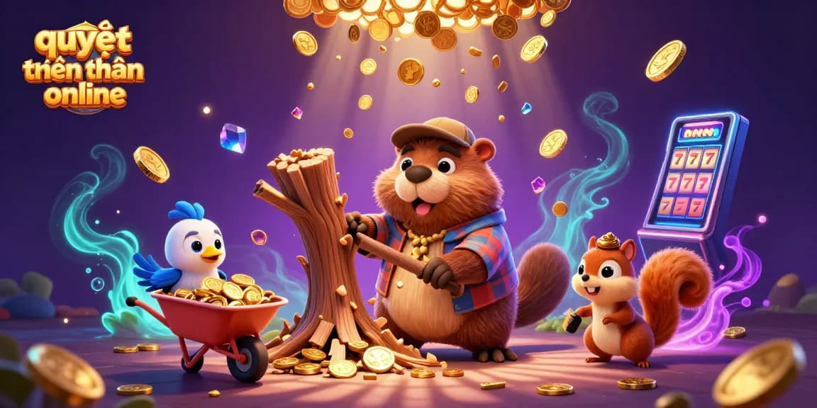 Engage with quyết chiến tiền thưởng online as you chop trees for gold coins and stack riches in this dynamic 3D scene.