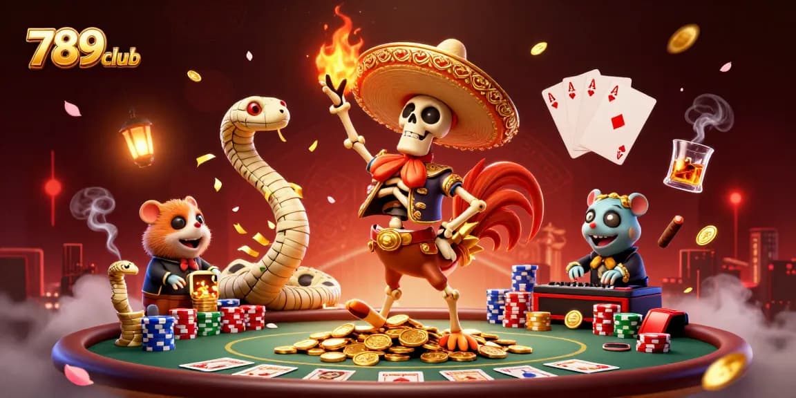 Experience thrilling games at 789club with a vibrant casino scene filled with celebration and action.