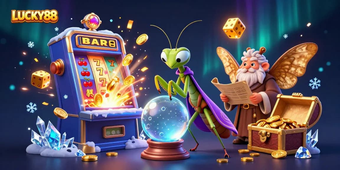 Experience the thrilling LUCKY88 slot adventure with animated characters, jackpot action, and casino excitement.
