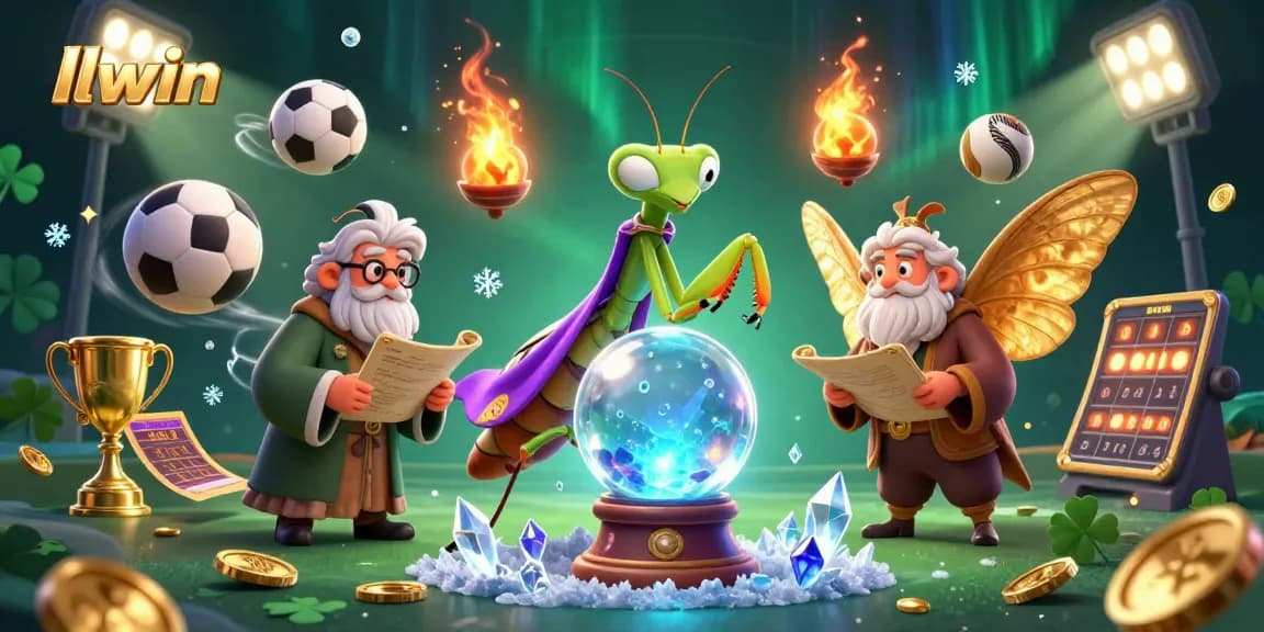 Experience the excitement of llwin with a vibrant 3D casino scene featuring animated characters and sports elements.