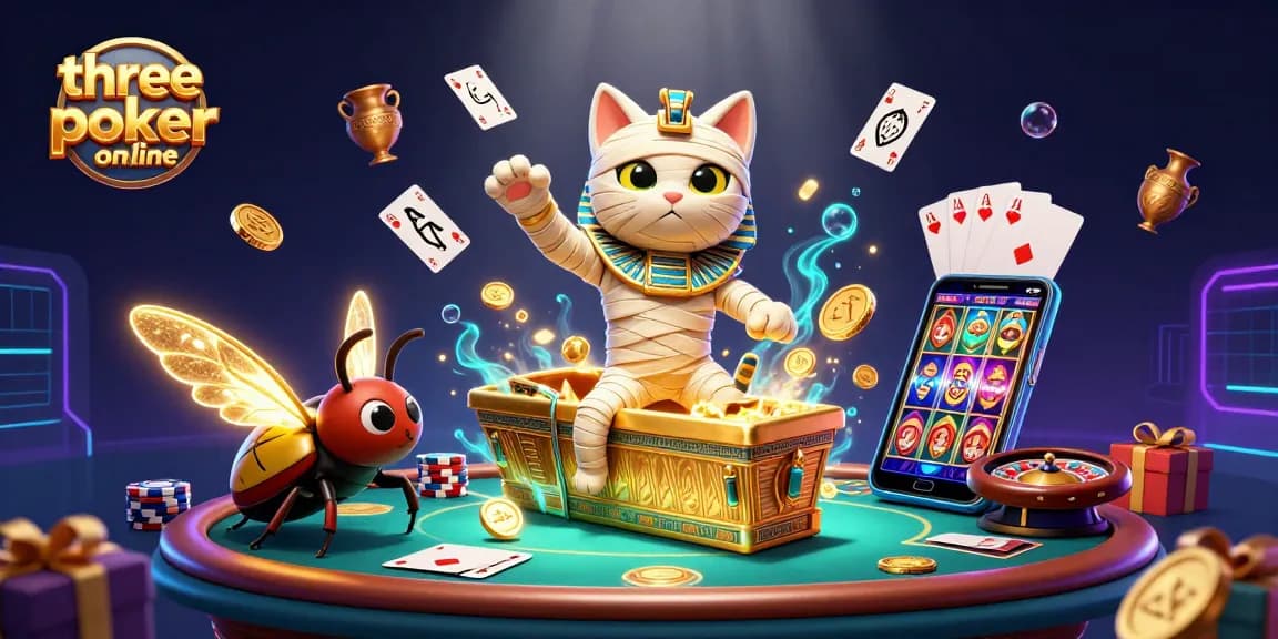 Enjoy immersive three card poker online action with vibrant gaming elements and engaging characters.