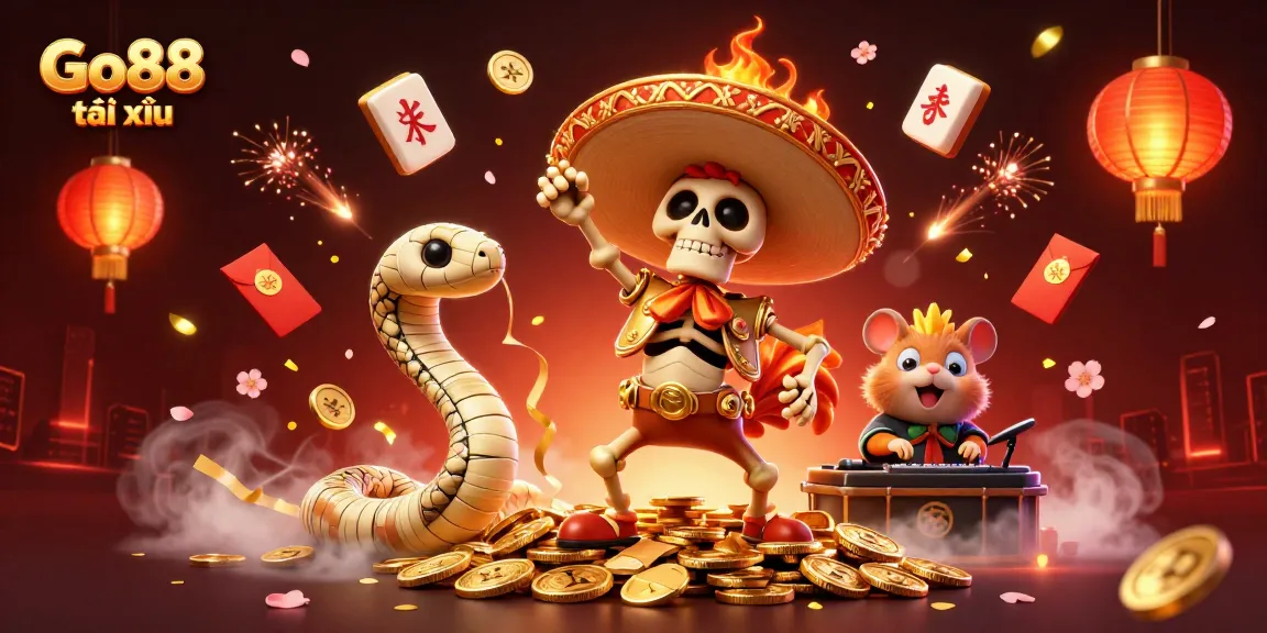 Experience exciting gameplay at Go88 tài xỉu with vibrant characters and dynamic casino elements.