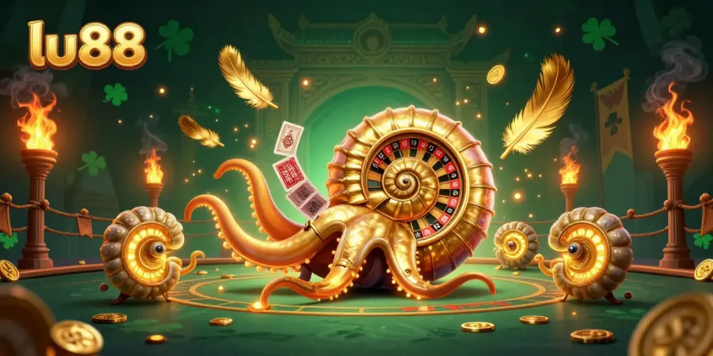 Experience thrilling gaming action with lu88’s vibrant casino illustrated scene full of excitement.
