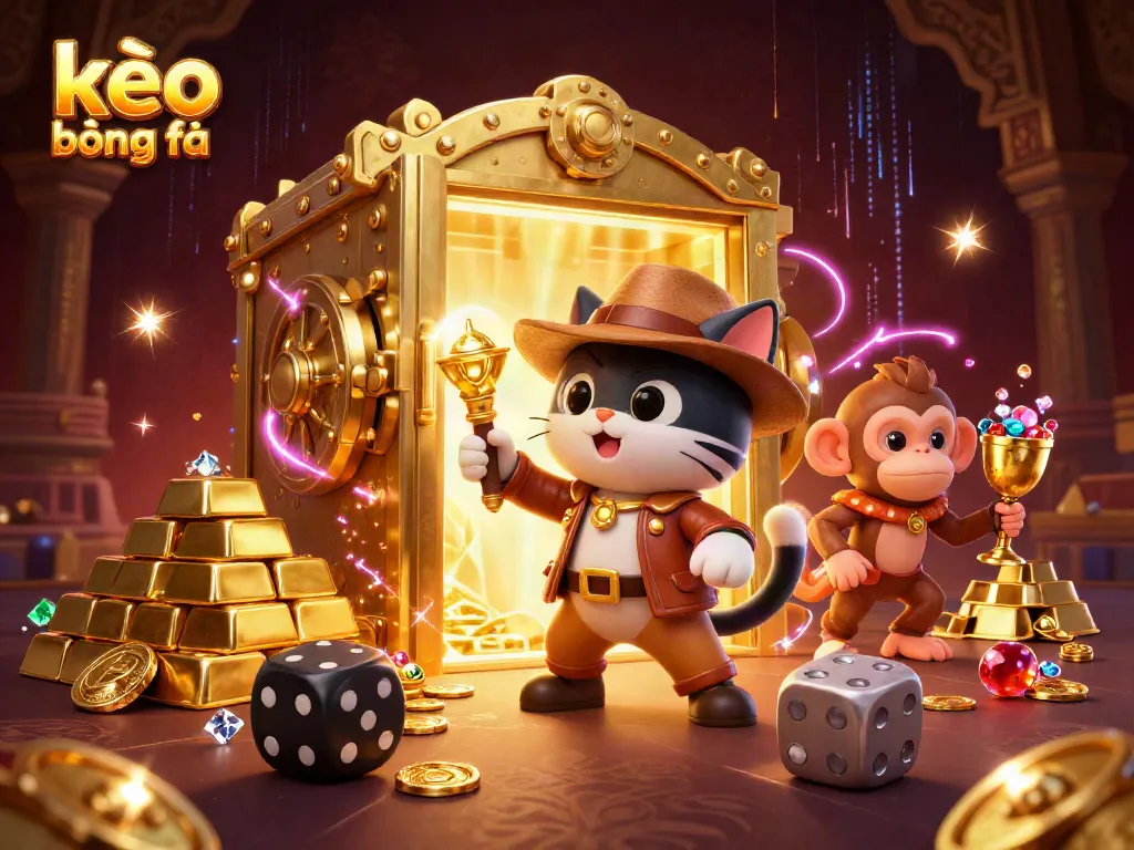 Experience kèo bóng đá with an explosive treasure hunt adventure showcasing vibrant colors and dynamic energy.