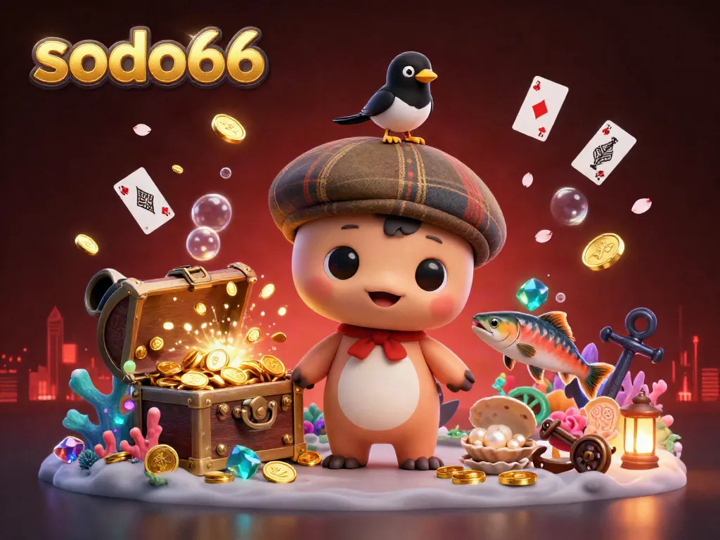 Join the fun at sodo66 with vibrant 3D characters and casino elements in a playful underwater scene.