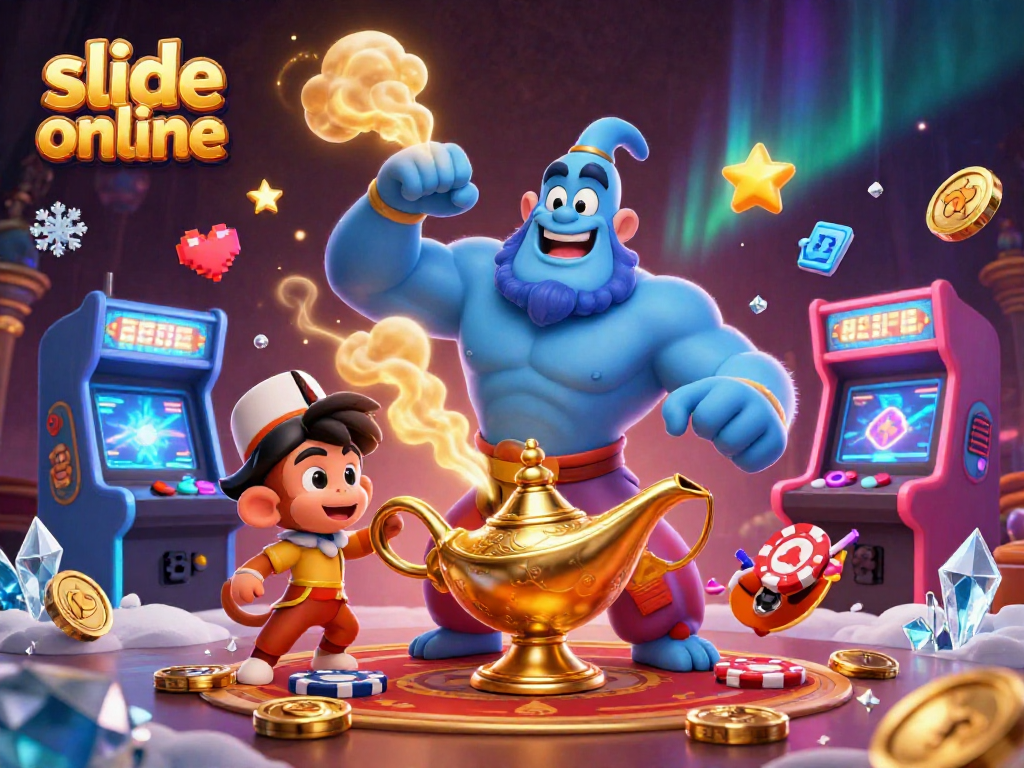 Engage in thrilling gameplay on slide online with dynamic 3D characters and vibrant casino elements.