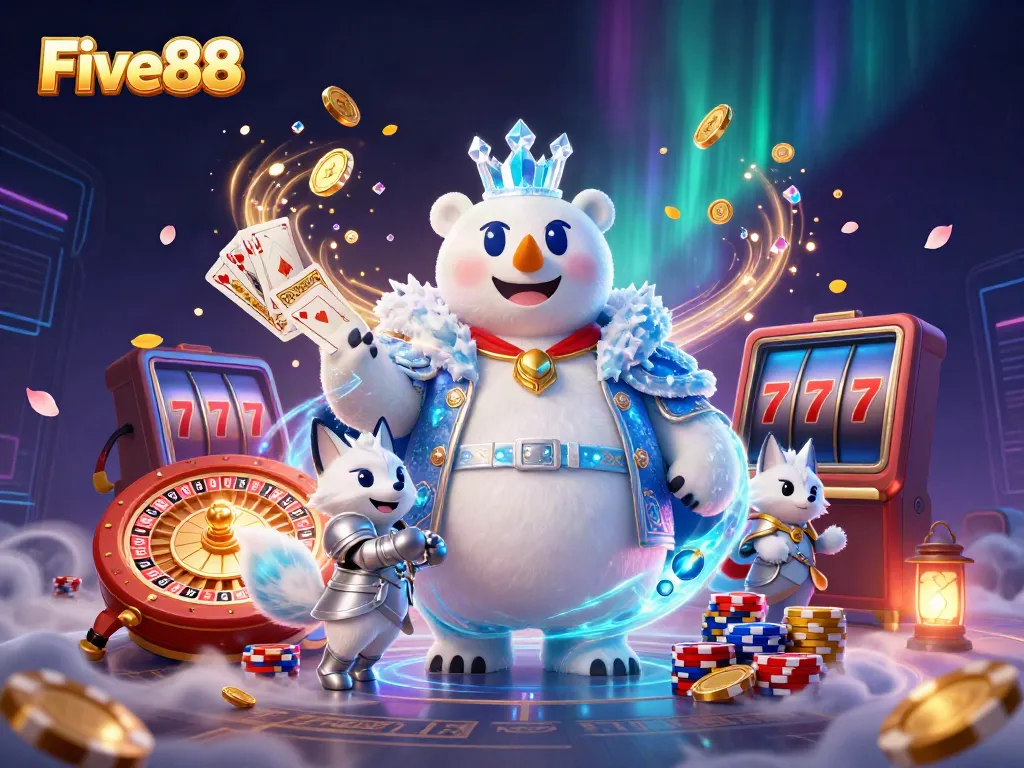 Experience thrilling gameplay at Five88 with dynamic characters and casino elements in stunning visuals.
