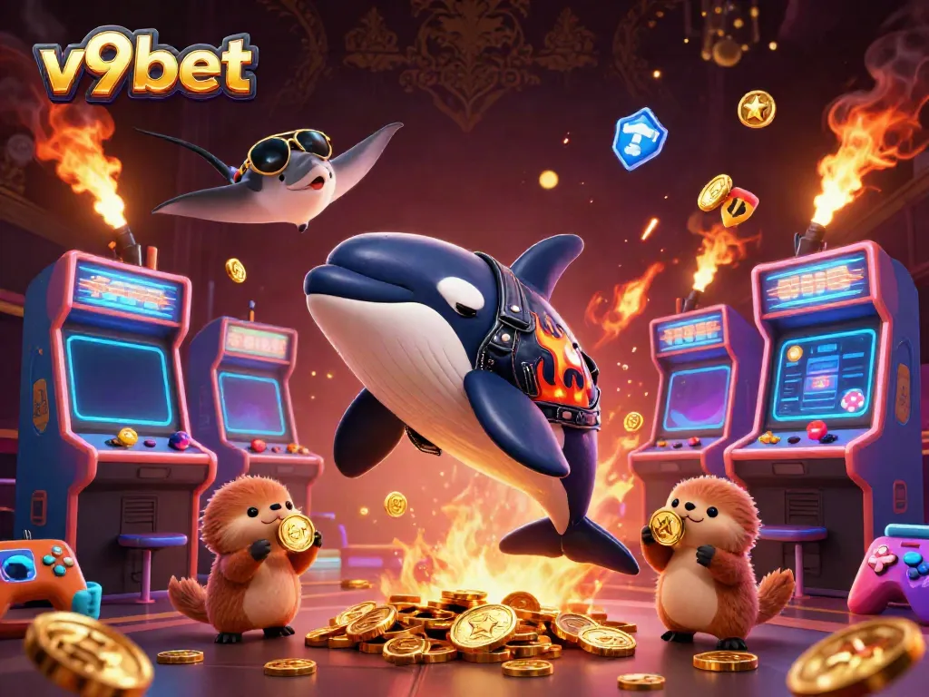 Experience thrilling gaming at v9bet with vibrant characters and engaging casino elements.