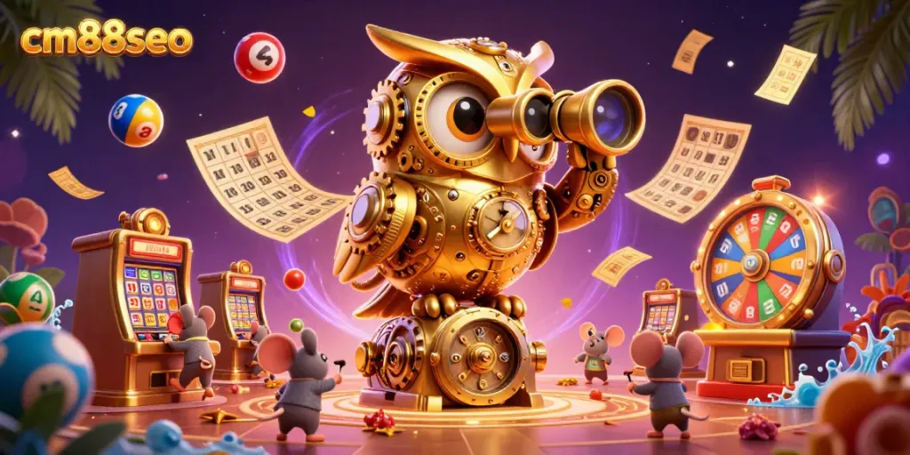 Experience excitement at cm88seo with vibrant illustrated casino action and colorful game elements.