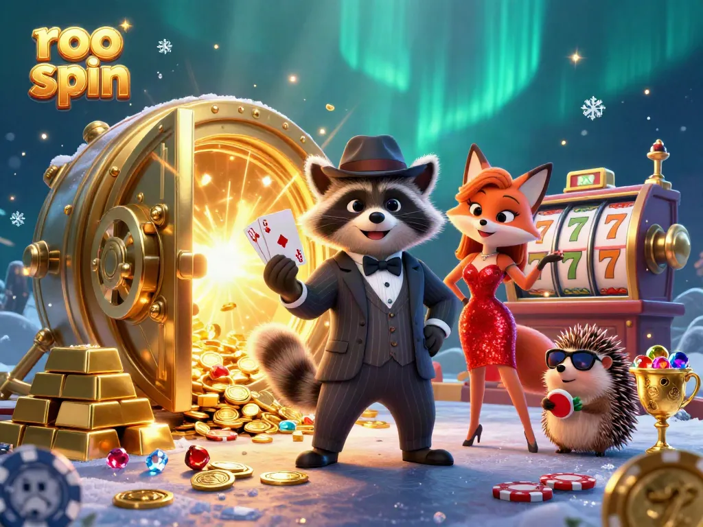 Experience the thrill of roo spin with animated characters in an exciting casino atmosphere.