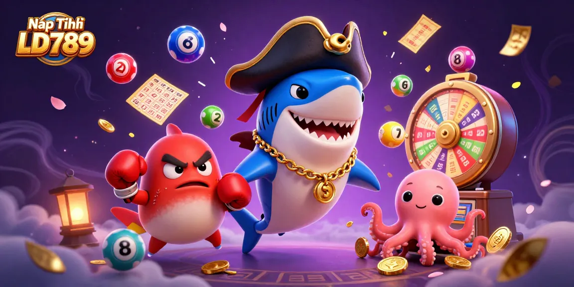 Engage with Nạp Tiền LD789 promoting vibrant casino fun in a packed 3D scene filled with characters and game elements.