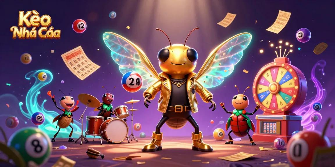 Engage with Kèo Nhà Cái for vibrant lottery action featuring a buzzing cicada rock star.