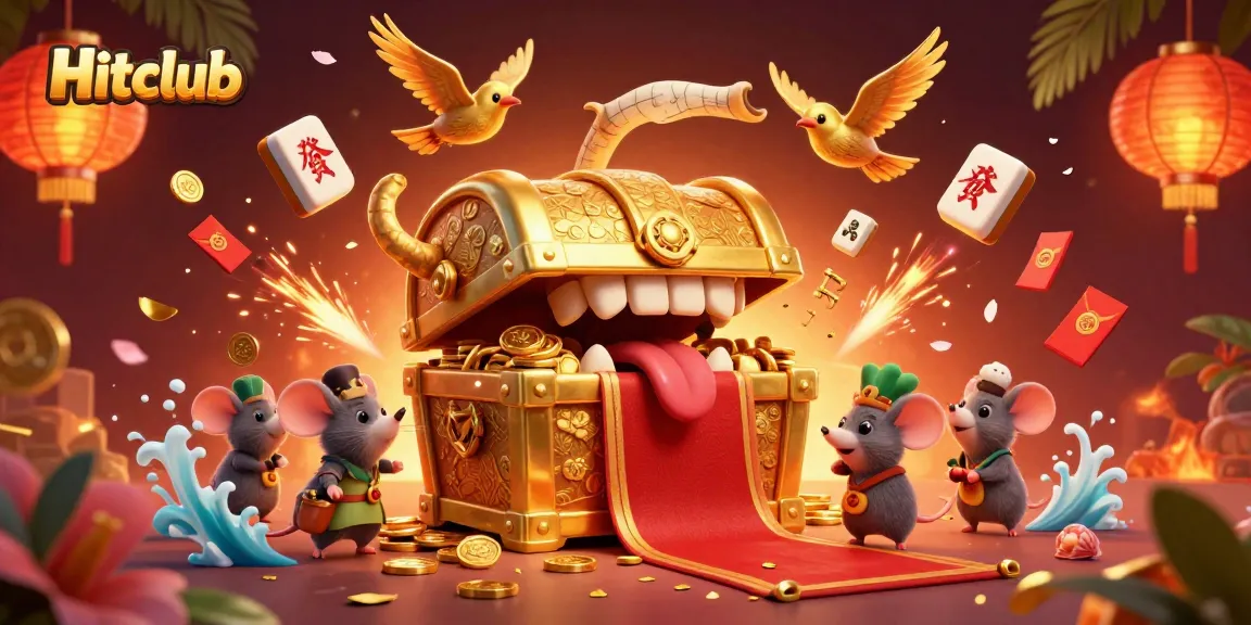 Engage with Hitclub's exciting online games as adventurer mice discover golden treasures in a vibrant scene.