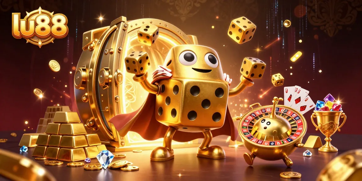 Play thrilling games at lu88 with exquisite golden casino elements and characters.