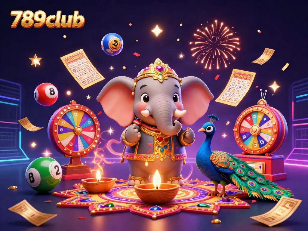 Experience thrilling games with the vibrant 789club, featuring dynamic lottery elements and festive celebration themes.