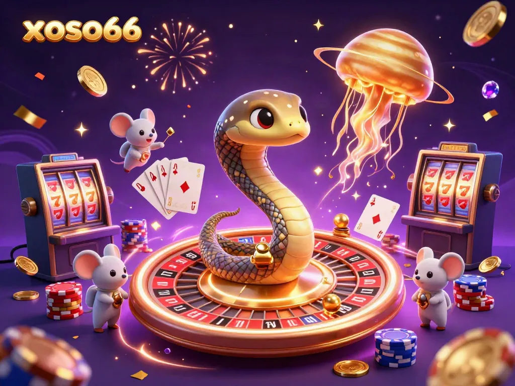 Place bets in the exciting universe of xoso66 with astronaut mice and vibrant cosmic characters.
