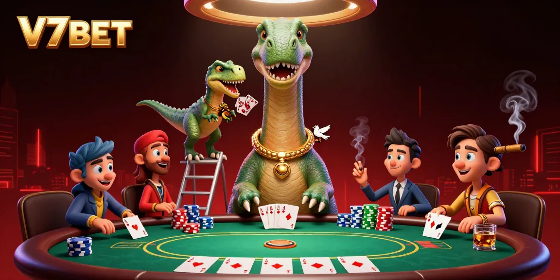 Join the excitement of V7BET poker with vibrant gameplay visuals and dynamic characters.