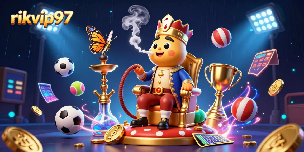 Experience epic gameplay at rikvip97 with vibrant cartoon characters, sports elements, and a magical atmosphere.