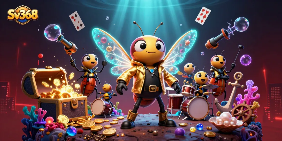 Engage with exciting casino themes in the vibrant Sv368 illustration showcasing dynamic game elements.