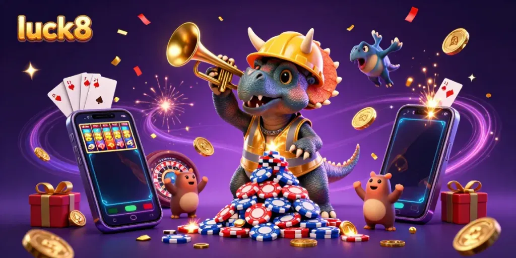 Celebrate big wins with luck8 in a vibrant casino scene filled with action and excitement.