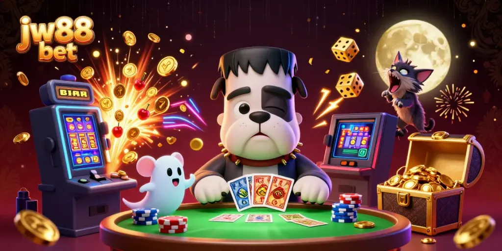 Experience thrilling action with the jw88 bet-themed casino scene featuring playful characters and dynamic gaming elements.