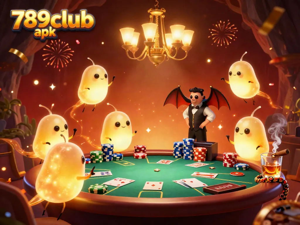 Experience the thrilling atmosphere of the 789club apk casino, where glowworms illuminate a vibrant gaming scene.