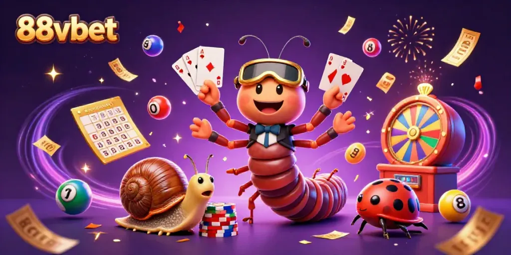 Experience excitement with 88vbet's vibrant casino scene, showcasing dynamic gameplay and festive celebrations.