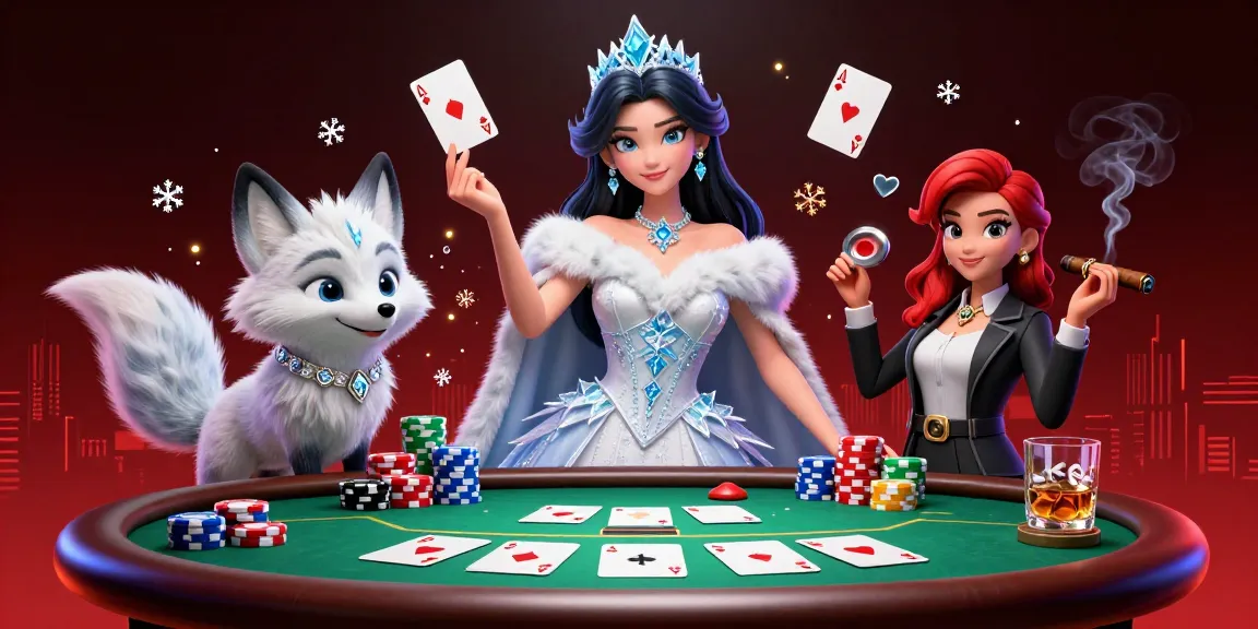 Hitclub showcases high-stakes poker action with vibrant characters and dynamic game elements.