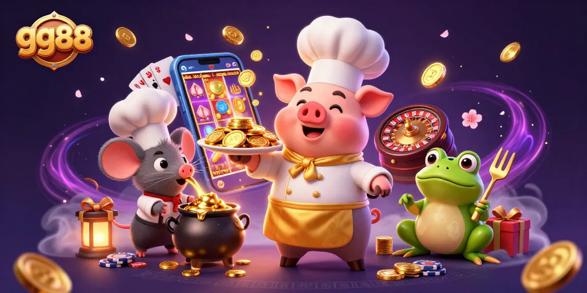 Experience thrilling gaming at gg88 with lively characters and casino excitement in a vibrant scene.