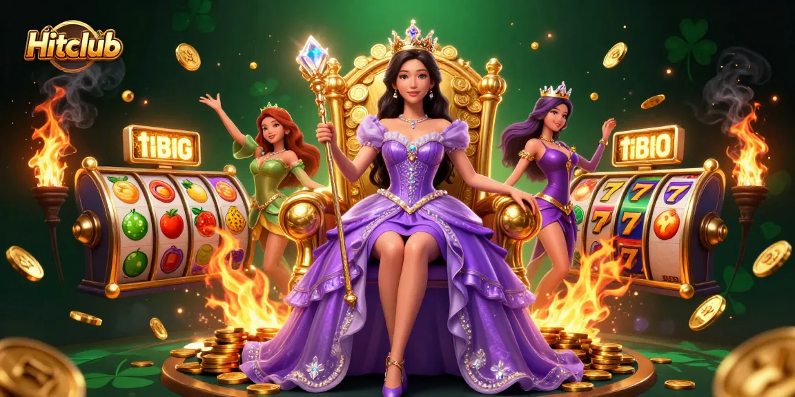 Experience thrilling wins at Hitclub with the royal princess amidst vibrant slot games and jackpot glory!