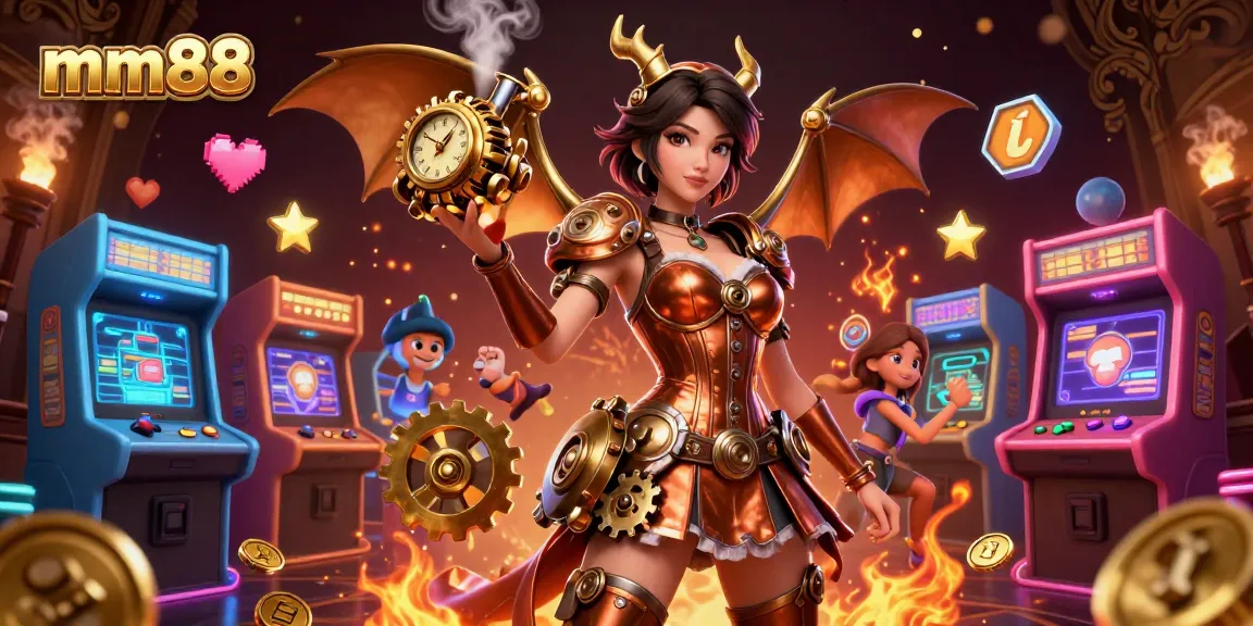 Experience the excitement of MM88 casino with unique gaming elements and vibrant characters.